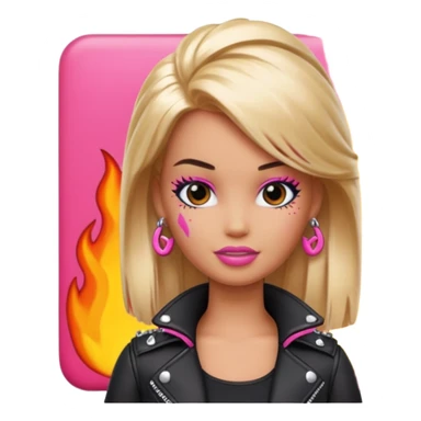 lave en punk barbie emoji sticker