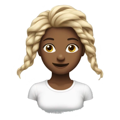 a girl flipping her hair ￼ sticker