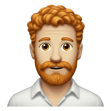 33 year old ginger man mustache little beard brown eyes  sticker