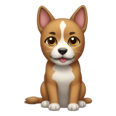 An animal cross between a dog and a cat sticker