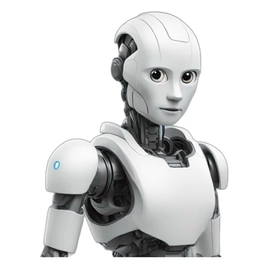 A full form humanoid robot sticker