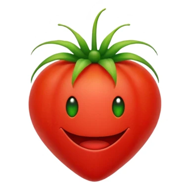 hybrid fusion of tomato and venus flytrap emoji sticker