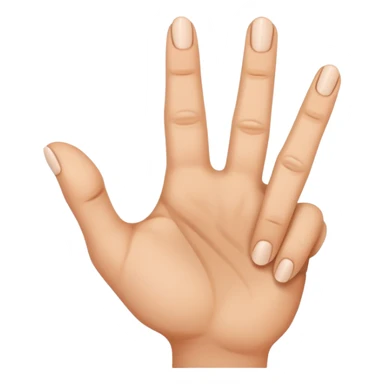 Hand stretching out all but the middle finger sticker