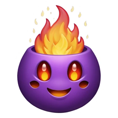 a lua tem que estar dentro do fogo roxo e ser mini sticker