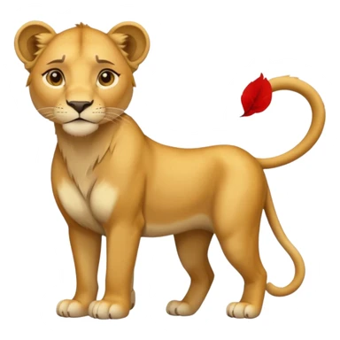 in lion family, only mother., full body, single tail sticker