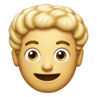 This emoji depicts a pasticciotto, a traditional A pulian pastry, with a happy facial expression.  sticker