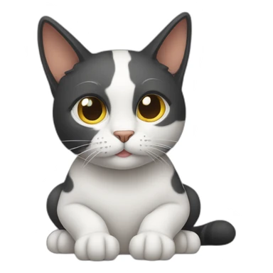 cat is sitting on the knees sticker