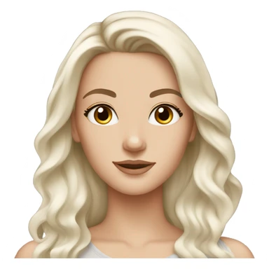 Brunette hair white girl skincare sticker