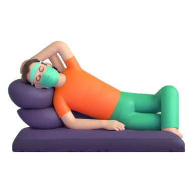 white man enjoying a spa day facial, relaxing sticker