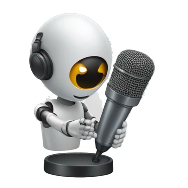 chatbot with mic sticker
