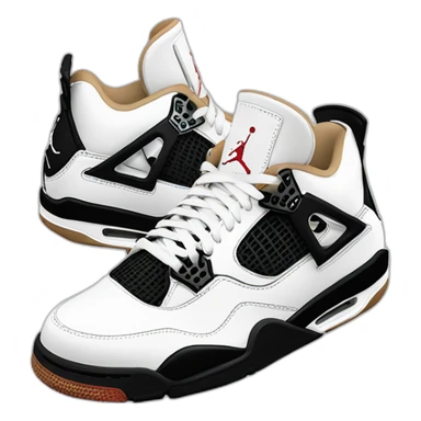 airjordan4 white semelle noire sticker