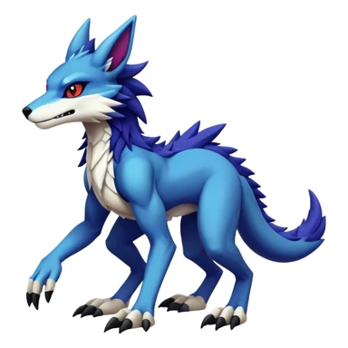 Epic Edgy Cute Colorful Modern Anthro Vernid-Protogen-Sergal-creature-animal full body sticker