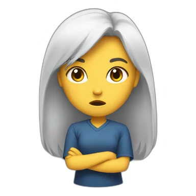 a girl who is angry to students sticker