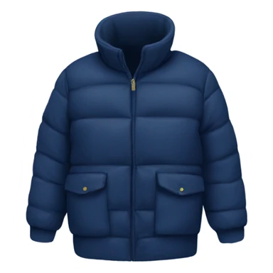 navy puffer jacket sticker