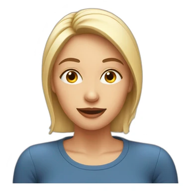 Woman drinking in front of a video call sticker