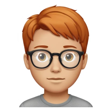 nerd with ginger hair boy emoji sticker