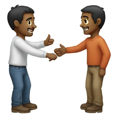 Guy heling another gu sticker