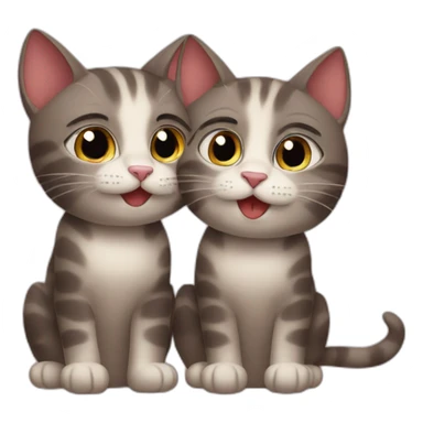 two cats in love sticker