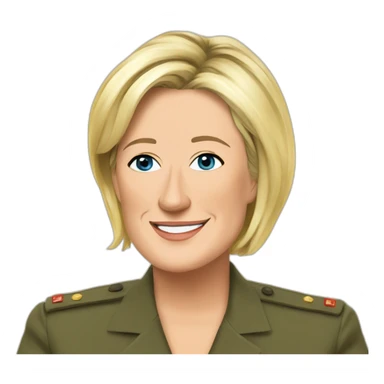 Marine Le Pen tête de chien sticker