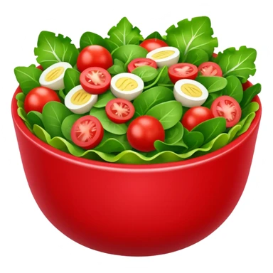 salad in red bowl sticker