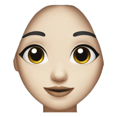 beautiful girl with black hair and white skin sticker