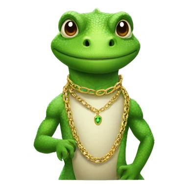 Lizard with a good necklace sticker