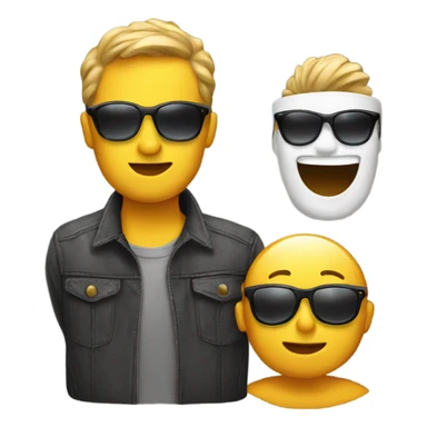 Emoji sunglasses and heat  sticker