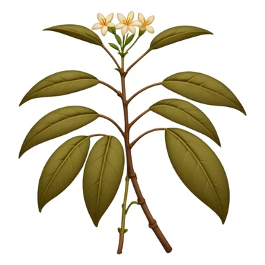 wilted indian jasmine without leaves in emoji format sticker