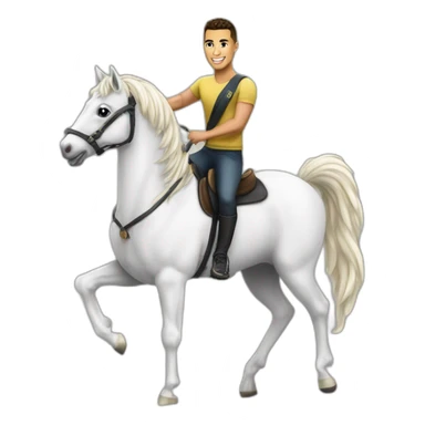 ronaldo sur une licorne  sticker