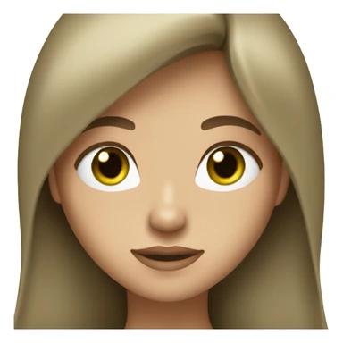A light brunette woman with long hair and green eyes  sticker