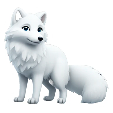 cute Arctic fox in the forest sticker