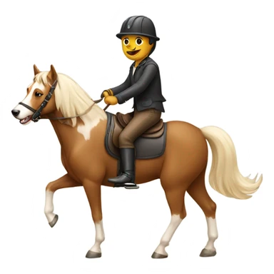 Dog riding horse sticker