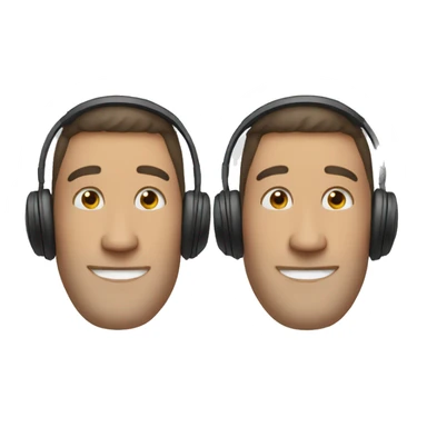 Guy with headphones transparent background sticker