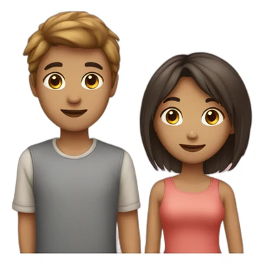 Lovers girl and boy sticker