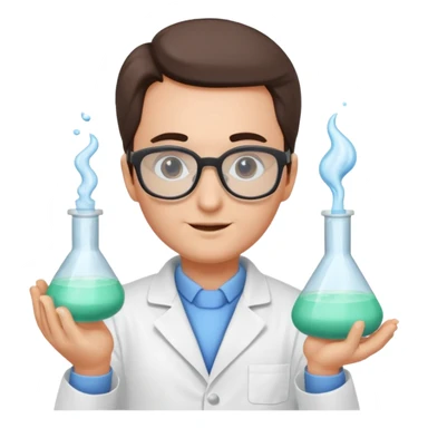 A chemist creating elephant toothpaste sticker