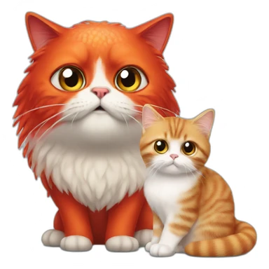red fish vs persian cat sticker