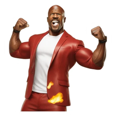Terry crews on fire sticker