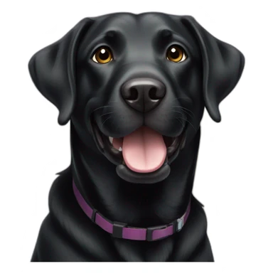 happy black labrador sticker