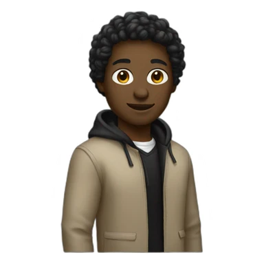 designer with black and beige outfit sticker