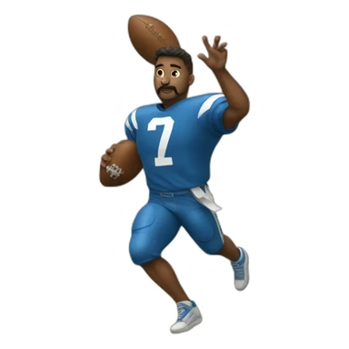 throwing football sticker