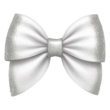 White bow with glitter on it sticker