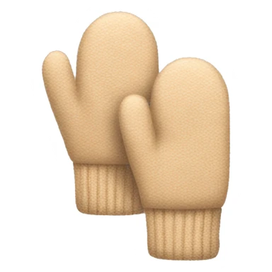 Beige mittens sticker