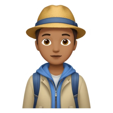 Traveler character with Casual but neat travel outfit sticker