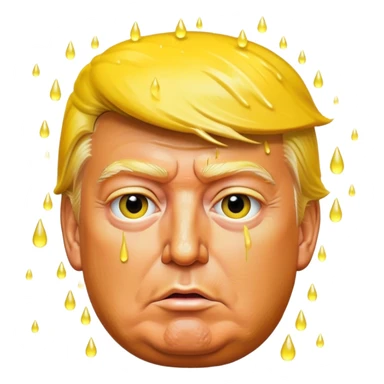 Trump soaked by yellow rain  sticker