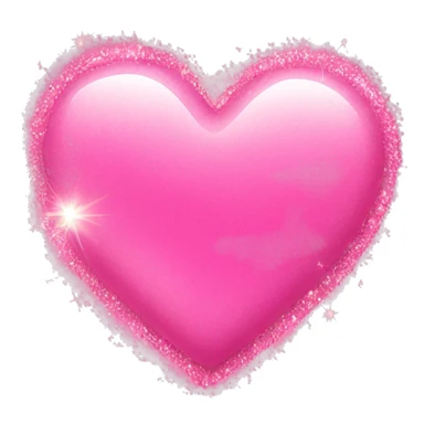 Pink heart with sparkles sticker