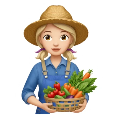 female farmer sticker