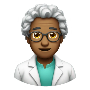 scientist but with the emoji face sticker