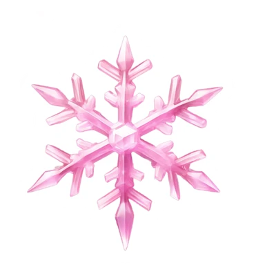 Pink crystal gemstone snowflake  sticker