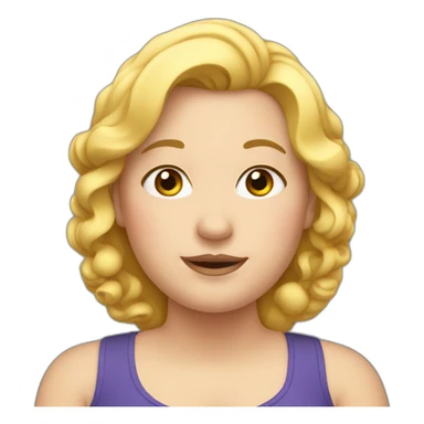 fat Anna with blond hair sticker