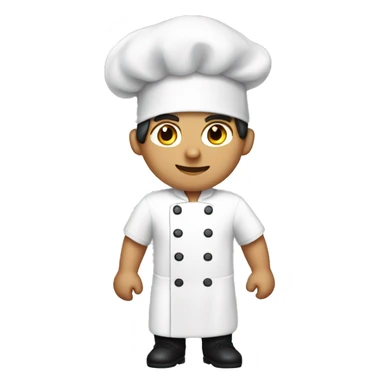 White boy with dark hair dressed as sous- chef  sticker